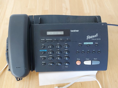 Brother fax machine dark - -,