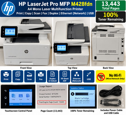 Laserjet pro mfp - hp, m428fdn